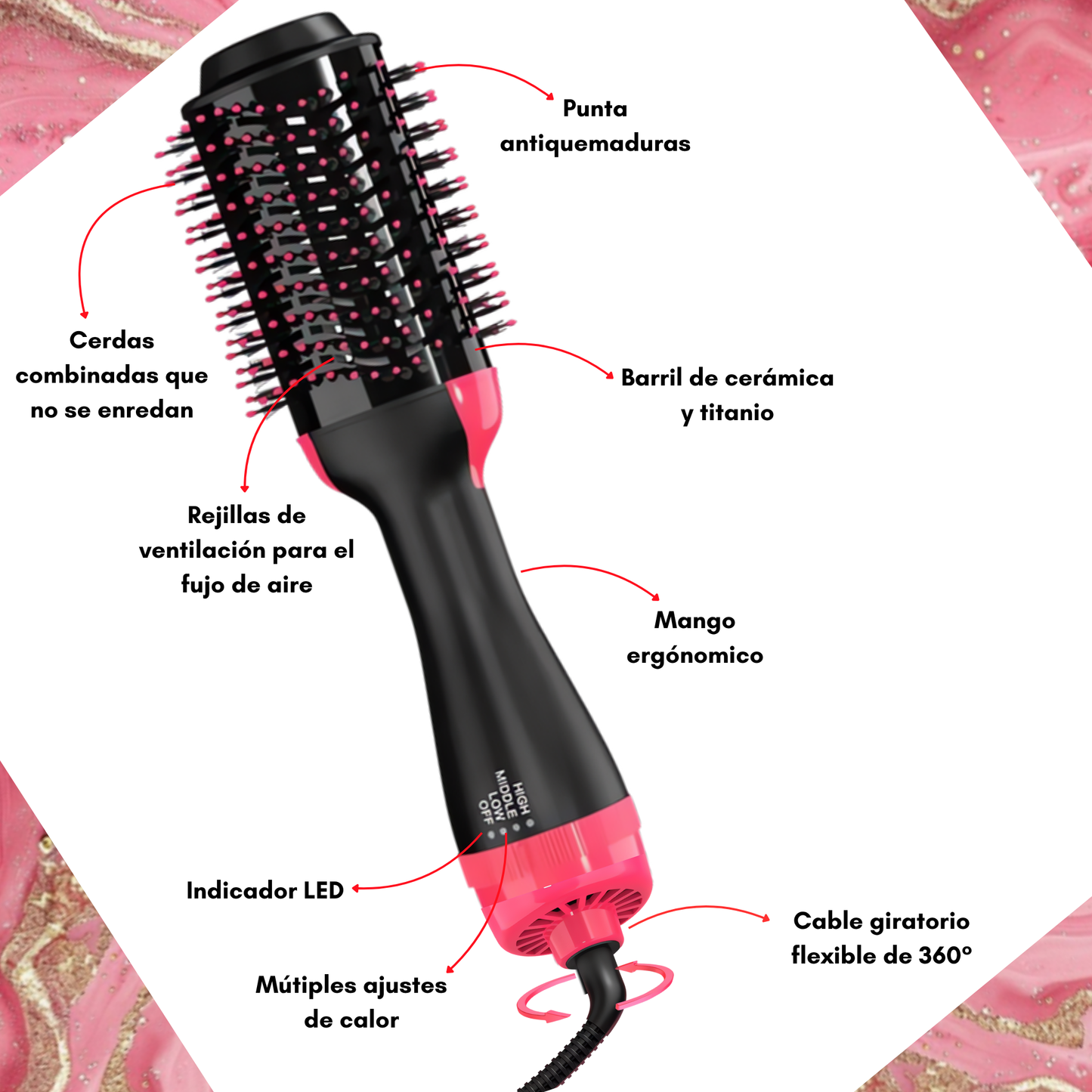 Cepillo 4 en 1 CloudHair